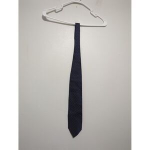 Bergamo New York Mens Formal Neck Tie Blue Polka Dot Silk Circle